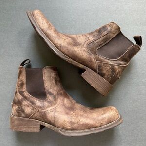Men's Ariat Distressed Brown Ankle Boots